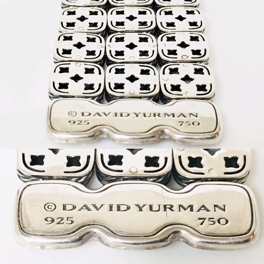 David Yurman Three Row Cushion Chiclet Bracelet - Picture 6 of 8